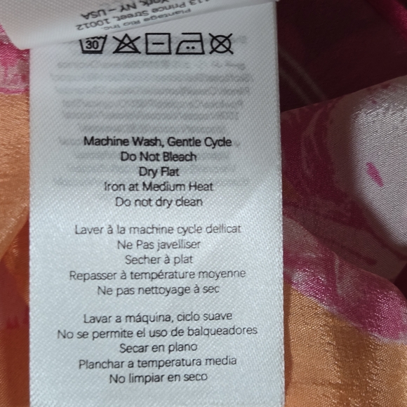 FARM Rio Asymmetrical Floral Halter Dress Beaded Tassel Tie Size Medium - Picture 7 of 7